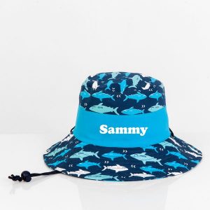 personalised sun hat shark