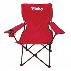personalised camp chair red