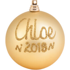 personalised christmas baubles gold