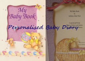 personalised baby diary