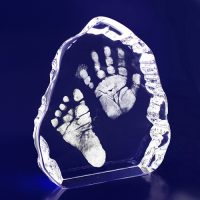 Personalised Handprints/Footprints Crystal Display